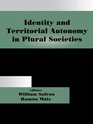 cover image of Identity and Territorial Autonomy in Plural Societies
